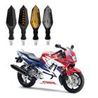 KIT 4 Setas Sequenciais Led Universal Pisca Amarelo P43S Moto CBR 600F 2004 2005 2006 2007 2008 2009 2010 2011 2012