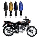 KIT 4 Setas Sequenciais Led Universal Pisca Azul e Amarelo P43S Moto Honda CBX 200 2004 2005 2006 2007 2008 2009