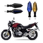 KIT 4 Setas Sequenciais Led Universal Pisca Azul P43S Moto Honda CB 1300 2004 2005 2006 2007 2008 2009 2010 2011 2012