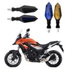 KIT 4 Setas Sequenciais Led Universal Pisca Azul P43S Moto Honda CB 500X 2004 2005 2006 2007 2008 2009 2010 2011 2012