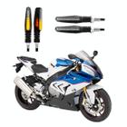 KIT 4 Setas Sequenciais Modelo P25B Slim / Palito Para Moto BMW S 1000RR 2004 2005 2006 2007 2008 2009