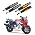 KIT 4 Setas Sequenciais Modelo P25B Slim / Palito Para Moto CBR 600F 2016 2017 2018 2019 2020 2021