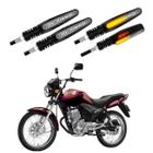 KIT 4 Setas Sequenciais Modelo P25B Slim / Palito Para Moto CG150 FAN 2004 2005 2006 2007 2008 2009