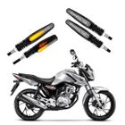 KIT 4 Setas Sequenciais Modelo P25B Slim / Palito Para Moto Honda CG 160 FAN 2016 2017 2018201920202021