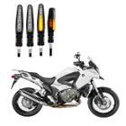 KIT 4 Setas Sequenciais Modelo P25B Slim / Palito Para Moto Honda VFR 1200X CROSS 2016 2017 2018201920202021 - Stallion