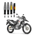 KIT 4 Setas Sequenciais Modelo P25B Slim / Palito Para Moto XRE 300 ABS 2010 2011 2012 2013 2014 2015