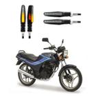 KIT 4 Setas Sequenciais Pisca de Led Modelo P25B Slim / Palito Para Moto CBX 150 Ano 2004 2005 2006 2007 2008 2009