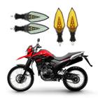 KIT 4 Setas Sequenciais Pisca de Led Modelo P35S Para Moto XTZ 250 LANDER 2010 2011 2012 2013 2014 2015