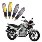 Kit 4 Setas Sequenciais Pisca de Led Universal Modelo P50S Moto CB 250 TWISTER 2004 2005 2006 2007 2008 2009 - Stallion P50S