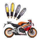 Kit 4 Setas Sequenciais Pisca de Led Universal Modelo P50S Moto CBR 1000F 2004 2005 2006 2007 2008 2009 - Stallion P50S