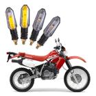 Kit 4 Setas Sequenciais Pisca Led Universal Modelo P50S Honda XR 650 2013 2014 2015 2016 2017 2018 2019 2020 2021 - Stallion P50S