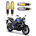 Kit 4 Setas Sequenciais Pisca Led Universal Modelo P50S Moto MT03 2004 2005 2006 2007 2008 2009 2010 2011 2012