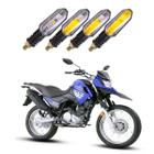 Kit 4 Setas Sequenciais Pisca Led Universal Modelo P50S Moto XTZ 150 2004 2005 2006 2007 2008 2009 2010 2011 2012