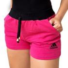 Kit 4 Shorts Feminino Moleton Com Bolso Multimarcas.