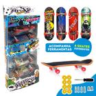 Skate De Dedo Skateboard Promoção C/lixa +pcs Para Brincar