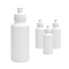 Kit 4 Squeezes 550Ml Branco Plástico Premium