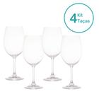 Kit 4 Taças de Vinho Cristal Ecológico 450ml Lyor