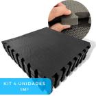 Kit 4 Tapete de EVA (1m²) para Bebes Atividades Infantil Emborrachado de EVA 50x50cm 20mm Yoga + 8 Bordas