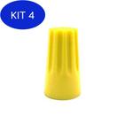 Kit 4 Terminal Conector Torção Amarelo 3 X 2,5Mm² 50 Peças