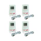 Kit 4 Termômetro Digital Alarme Temperatura Interna Externa Imã Traseiro Gravação Sensor Th-200 Portátil Instrutherm