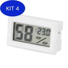 Kit 4 Termômetro Lcd Digital De Temperatura E Umidade - Higrometro