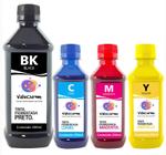 Kit 4 Tinta Compatível HP 7610 7110 7612 7510 1,25L CMYK Pigmentado