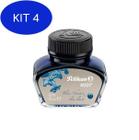 Kit 4 Tinta Para Caneta Tinteiro Pelikan Azul Escuro 30Ml