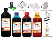 Kit 4 Tinta Para HP 5276 664 1 Litro Black e 500ml Color Linha Platinum