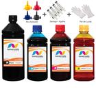 Kit 4 Tinta Para HP 8610 950xl e 951xl 1 Litro Black e 500ml Color Linha Platinum