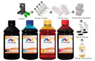 Kit 4 Tinta Para HP D1445 21 e 22 250ml Linha Platinum