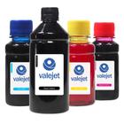 Kit 4 Tintas Bulk Ink L300 Black 500ml Coloridas 100ml Valejet