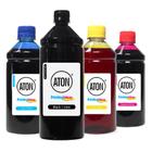 Kit 4 Tintas Cartucho MG2510 Black 1 Litro Coloridas 500ml Aton