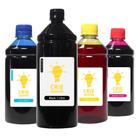 Kit 4 Tintas para Cartucho 662 662XL Black 1 Litro Color 500ml