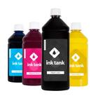 Kit 4 Tintas para L355L200 Pigmentada Black 1 Litro e Coloridas 500 ml Bulk Ink - Ink Tank