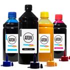 Kit 4 Tintas Sublimática para L395 Black 1 Litro Color 500ml Aton