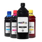 Kit 4 Tintas Universal Black 1 Litro Coloridas 500ml Maxx Ink