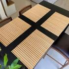 Kit 4 toalhas jogo americana de bambu retangular prático