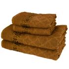 Kit 4 Toalhas Luxo Flabom 2 Banho + 2 Rosto 100% Algodão Premium Alta Absorção e Toque Aveludado Flabom Têxtil