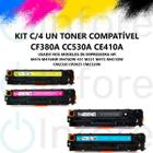 Kit 4 Toner Ce410a Cf380a Cc530a P/ Hp M476 CM2320 CP2025 M451 M475 M375 Compatível