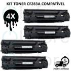 Kit 4 Toner CF283A 83A Compatível M125A M201 M225 M226 M202 M127FN M127FW
