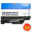 Kit 4 toner compatível brother tnb021 b021 dcp-b7520dw dcp-b7535dw preto