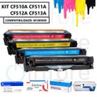 Kit 4 Toner Compatível Cf510a Cf511a Cf512a Cf513a M181 M154