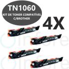 Kit 4 Toner Compatível Tn1060 TN1060 Preto Hl-1112 Hl-1202 Hl-1212w DCP-L2520DW HLL2320D - Premium