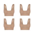 Kit 4 Tops Sutiã Lupo Sem Costura 41902-104