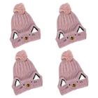 kit 4 toucas gorro infantil de pompom bichinho para menino menina forrada escolha a sua