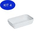 Kit 4 Travessa Cheff Vemplast 14X9 250Ml Policarbonato