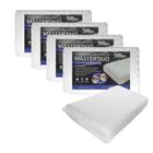 Kit 4 Travesseiro Nasa Viscoelástico Master Alto Gomos Massageadores Macio Duo 50x70cm