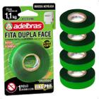 Kit 4 Un Fita Dupla Face Fixa Pro 200 Adelbras 24mmx2m