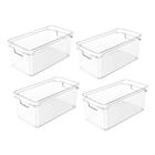 Kit 4 Un Organizador Clear Armário Multiuso Cozinha Dispensa