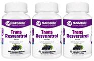 Kit 4 Un - Trans Resveratrol 600Mg 60 Capsulas Nutrivitalle